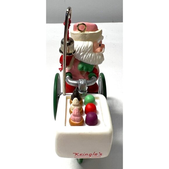 Hallmark 1986 Santa On Ice Cream Tricycle Ornament Collectors Series - Picture 4 of 5